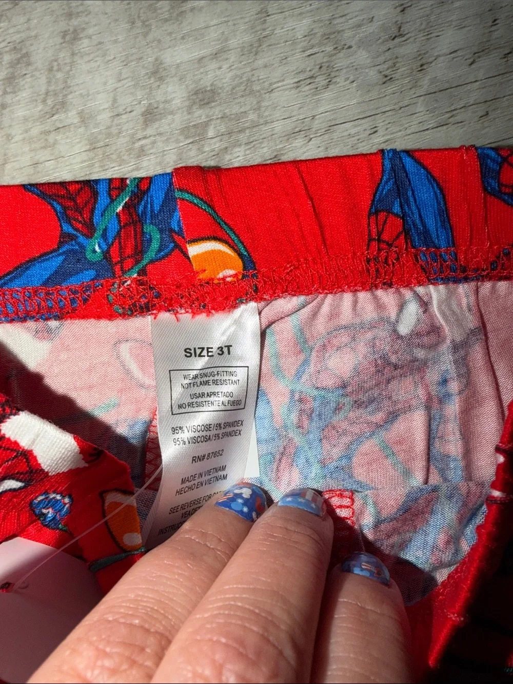 NEW Marvel Red Spider-Man Holiday Lights Kids Pajama Set